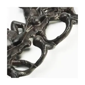 Sungmor Colgador de pared de hierro fundido con 5 ganchos_6