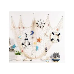 OJYUDD Decoración de red de pesca decoración de_7