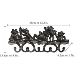 Sungmor Colgador de pared de hierro fundido con 5 ganchos_7