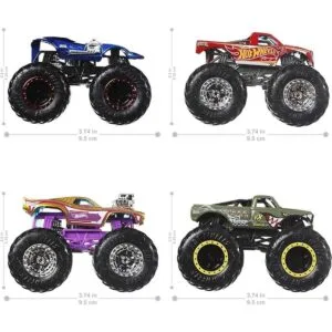 Hot Wheels Monster Trucks Vehículo a escala 164 paquete_6
