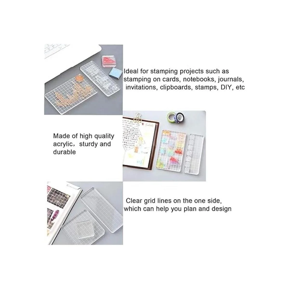 Luckkyme Juego de 6 piezas de sellos de acrílico_5