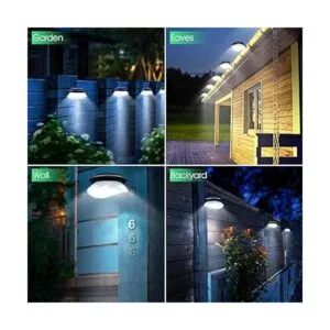 DBF Luces solares de canalón mejoradas con 9 luces LED_2