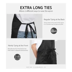 Syntus Paquete de 4 delantales ajustables resistentes a_6