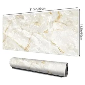 Galdas Alfombrilla de ratón grande con patrón de mármol_2