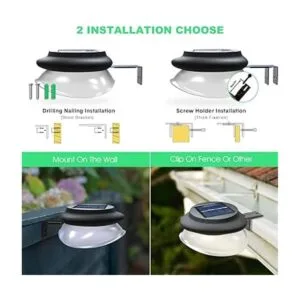 DBF Luces solares de canalón mejoradas con 9 luces LED_6