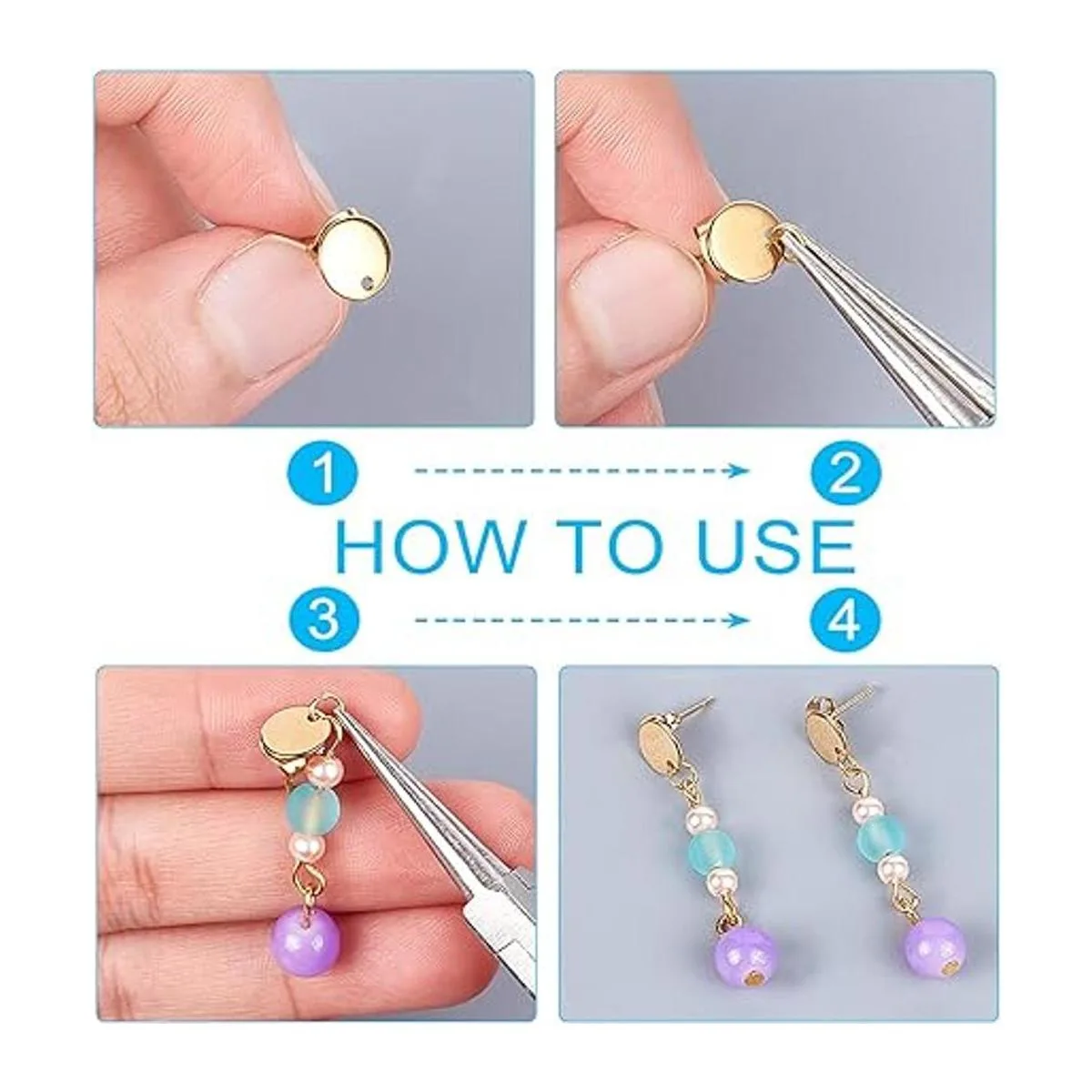 ARRICRAFT 100 piezas de acero inoxidable pendientes_5