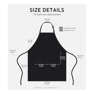 Syntus Paquete de 4 delantales ajustables resistentes a_2