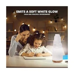 Himalayan Glow Lámpara de selenita natural de 7.9 in de_5