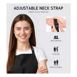 Syntus Paquete de 4 delantales ajustables resistentes a_5