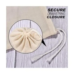 Tatuo 50 bolsas de muselina de algodón con cordón bolsa_3