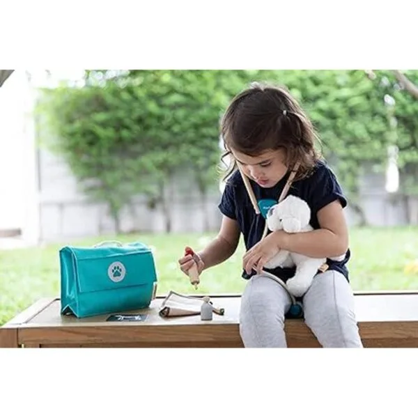 PlanToys Juego veterinario para niños hecho de madera de_4