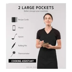 Syntus Paquete de 4 delantales ajustables resistentes a_4