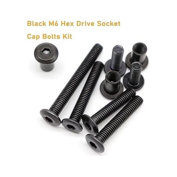 BinifiMux Kit de pernos de tapa hexagonal M6 negro con 35_5