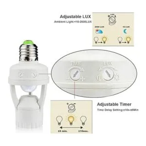 Toma de luz con sensor de movimiento adaptador de_3
