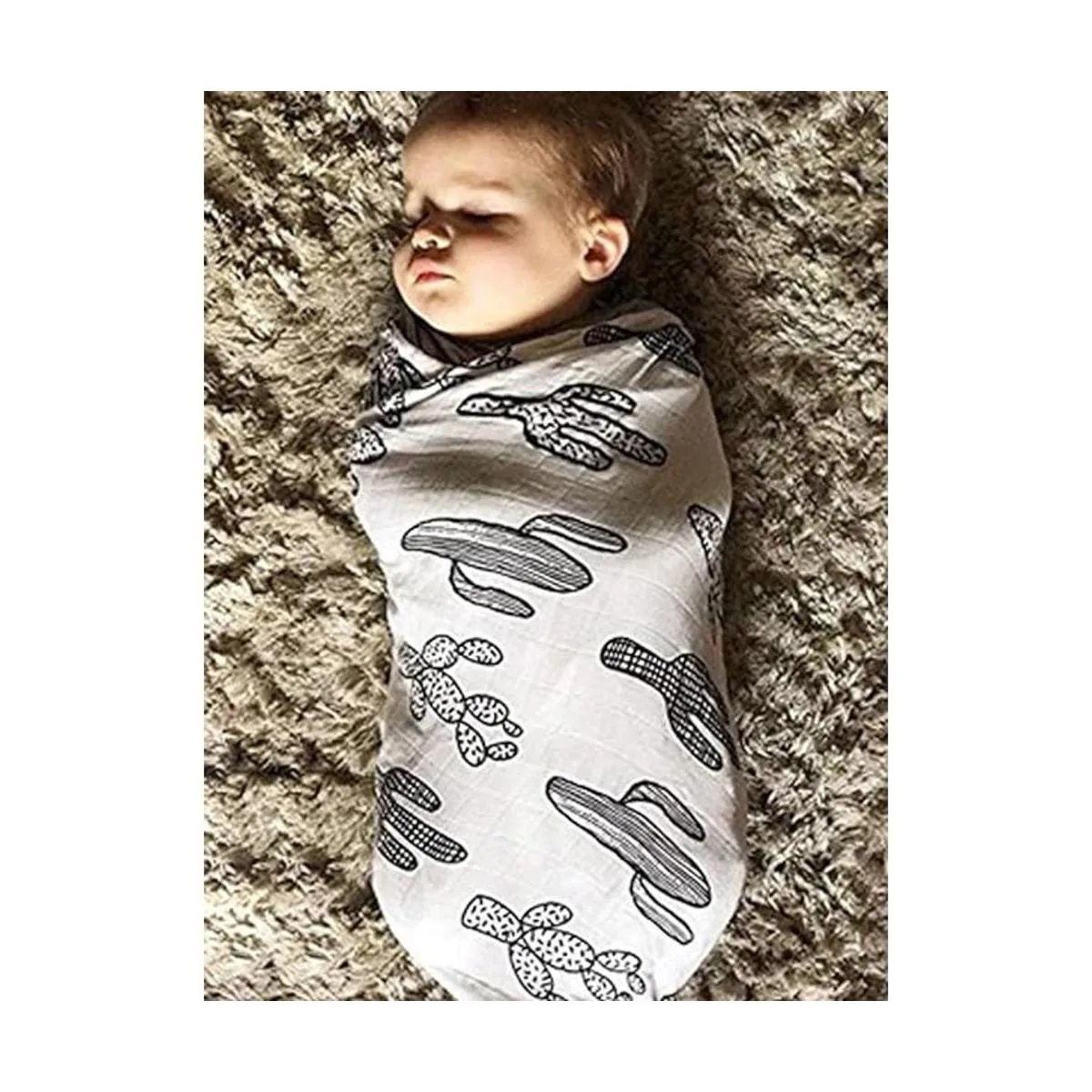 SANNIX Manta de muselina de cactus manta de algodón para_6