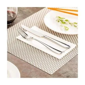 Amalfi Basketweave Mantel individual tejido de vinilo de_3