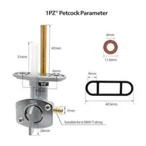1PZ W35GL1 Válvula de combustible para Yamaha Warrior 350_3