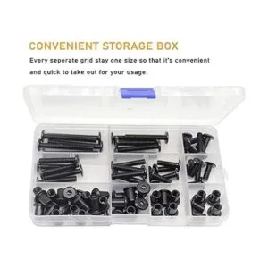 BinifiMux Kit de pernos de tapa hexagonal M6 negro con 35_7