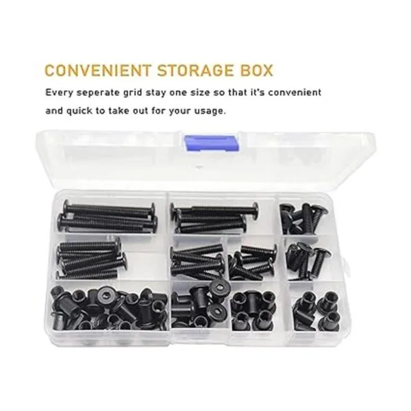 BinifiMux Kit de pernos de tapa hexagonal M6 negro con 35_7