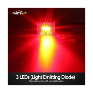 Partsam 4 luces LED cuadradas 2 ámbar 2 rojo para_4