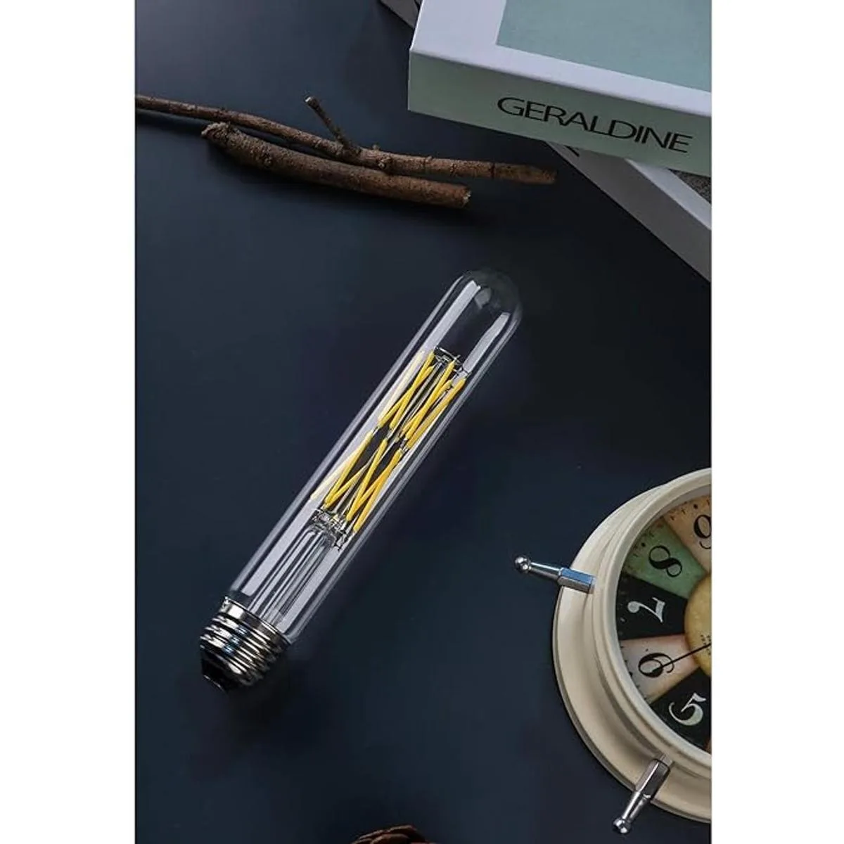 LEOOLS Bombilla tubular LED Edison regulable de 12 W_5