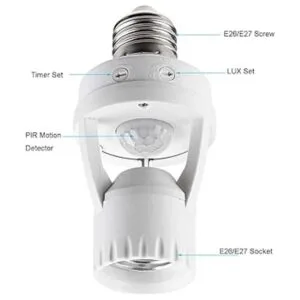 Toma de luz con sensor de movimiento adaptador de_2