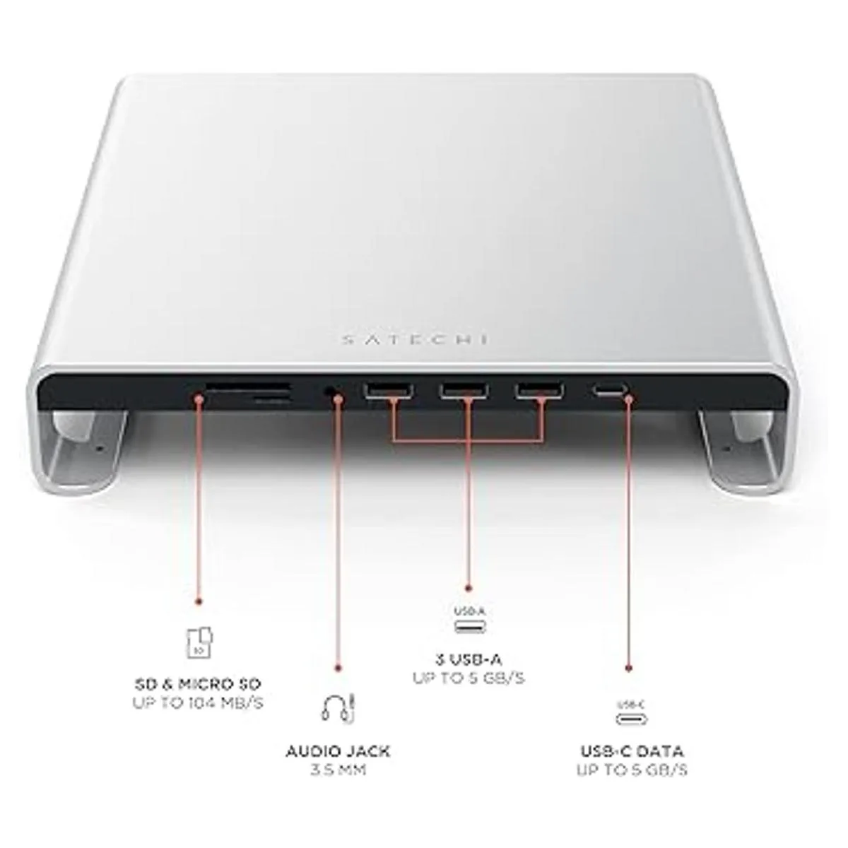 Satechi Hub de aluminio tipo C para monitor con datos_2