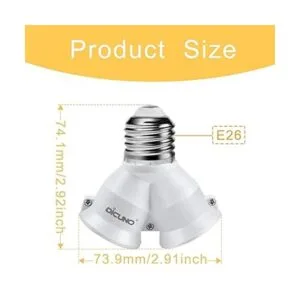 DiCUNO Adaptador divisor de enchufe E26 2 en 1 2_3