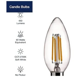 FLSNT B11 E12 Bombillas LED de candelabro equivalentes a_2