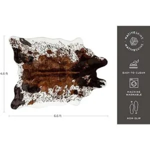 NativeSkins Alfombra de piel de vacuno de imitación_3