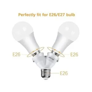 DiCUNO Adaptador divisor de enchufe E26 2 en 1 2_2