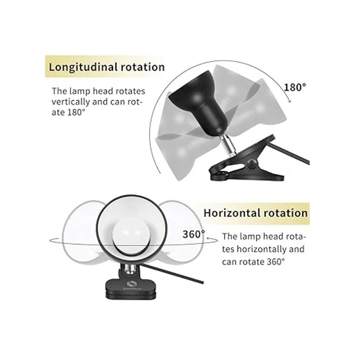 Lámpara de clip lámpara portátil de lectura de libros con_5