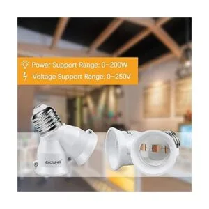 DiCUNO Adaptador divisor de enchufe E26 2 en 1 2_4