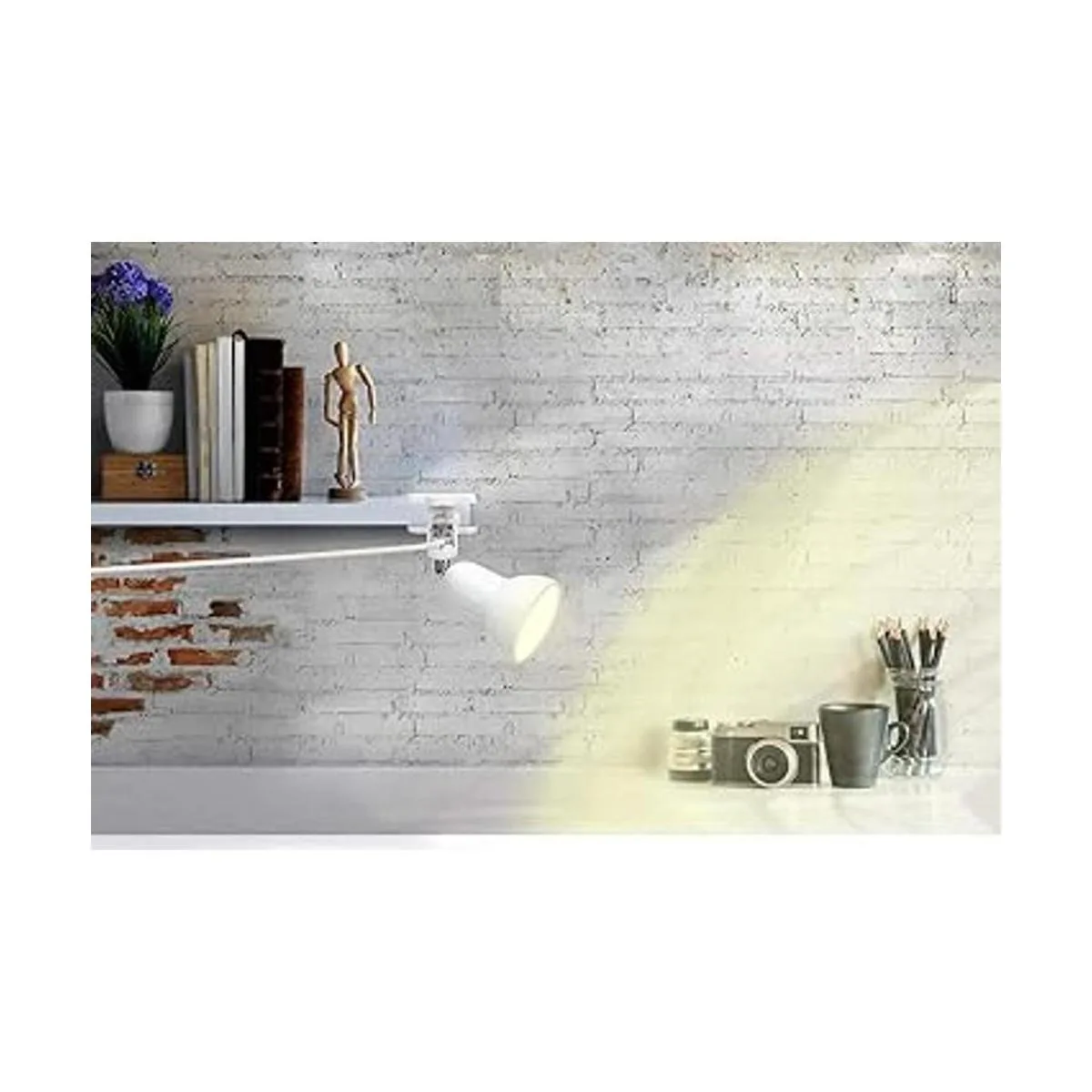 Luz Cilp encendida lámpara portátil de lectura de libros_3