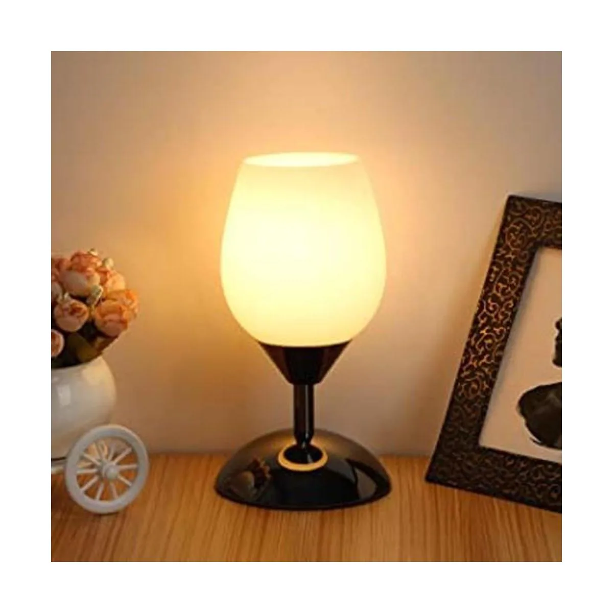 Boncoo Lámpara de mesa con control táctil lámpara pequeña_1