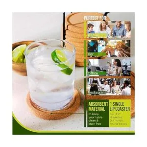 Posavasos de corcho con labio para bebidas absorbentes_4