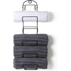 SODUKU Toallero de pared para baño anaquel para toallas_2