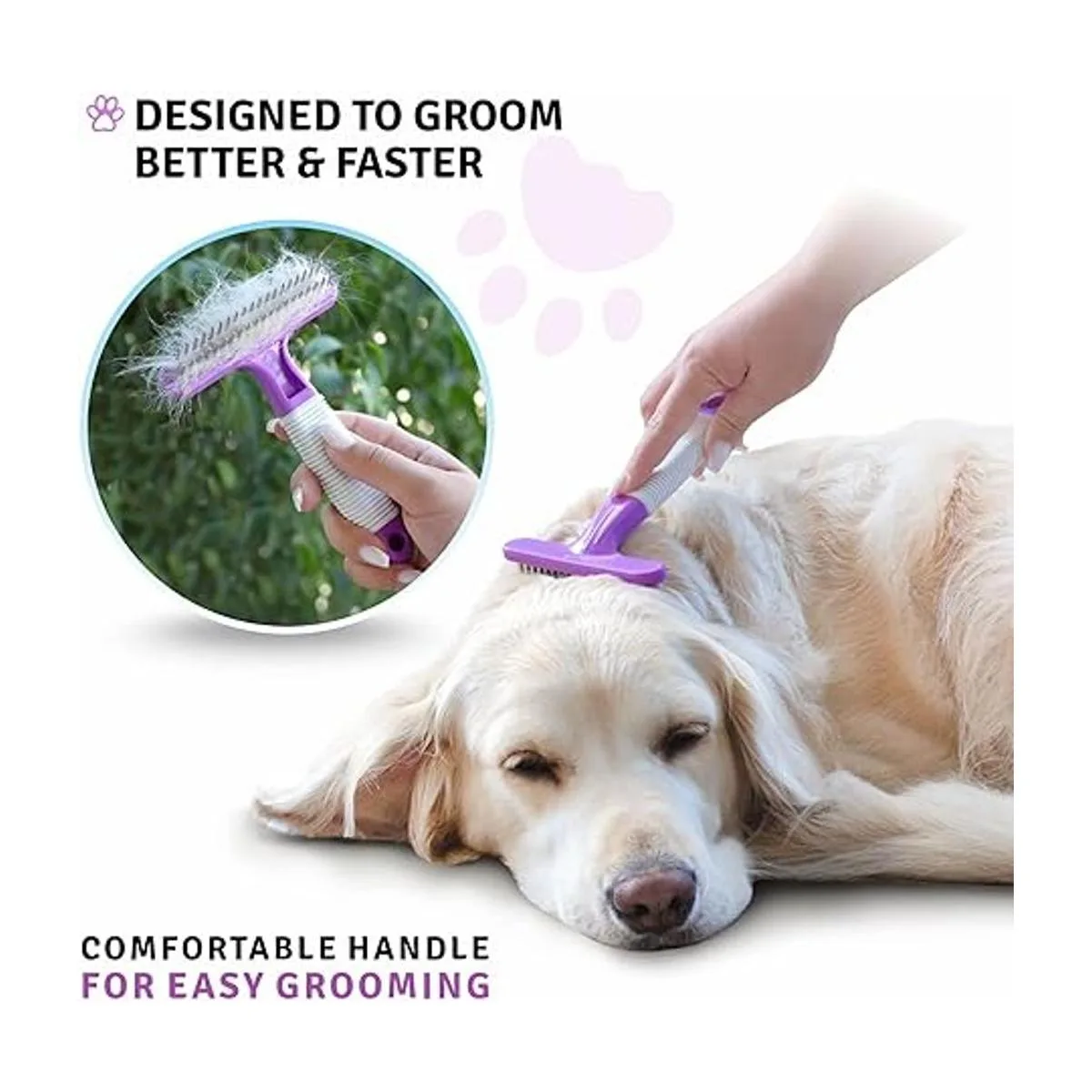 Poodle Pet Rastrillo de aseo para perros herramienta de_4