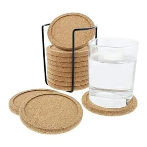 Posavasos de corcho con labio para bebidas absorbentes_6