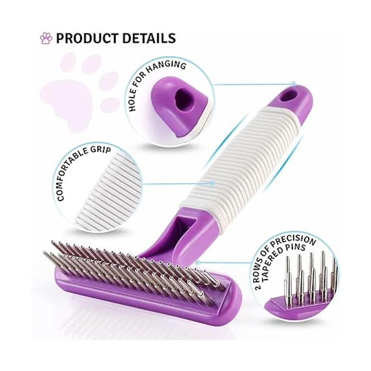 Poodle Pet Rastrillo de aseo para perros herramienta de_3