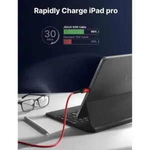 Cable USB C a USB C de 60 W JSAUX paquete de 2 unidades_4