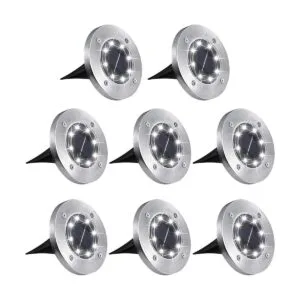 Luces solares para el suelo 8 luces de jardín LED_1