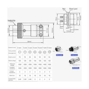 DIYhz GX16 Adaptador de conector de aviación de metal_4