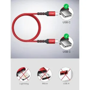 Cable USB C a USB C de 60 W JSAUX paquete de 2 unidades_2