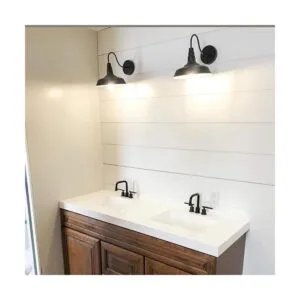 BRIGHTESS 61 Aplique de pared negro retro con cuello de_4