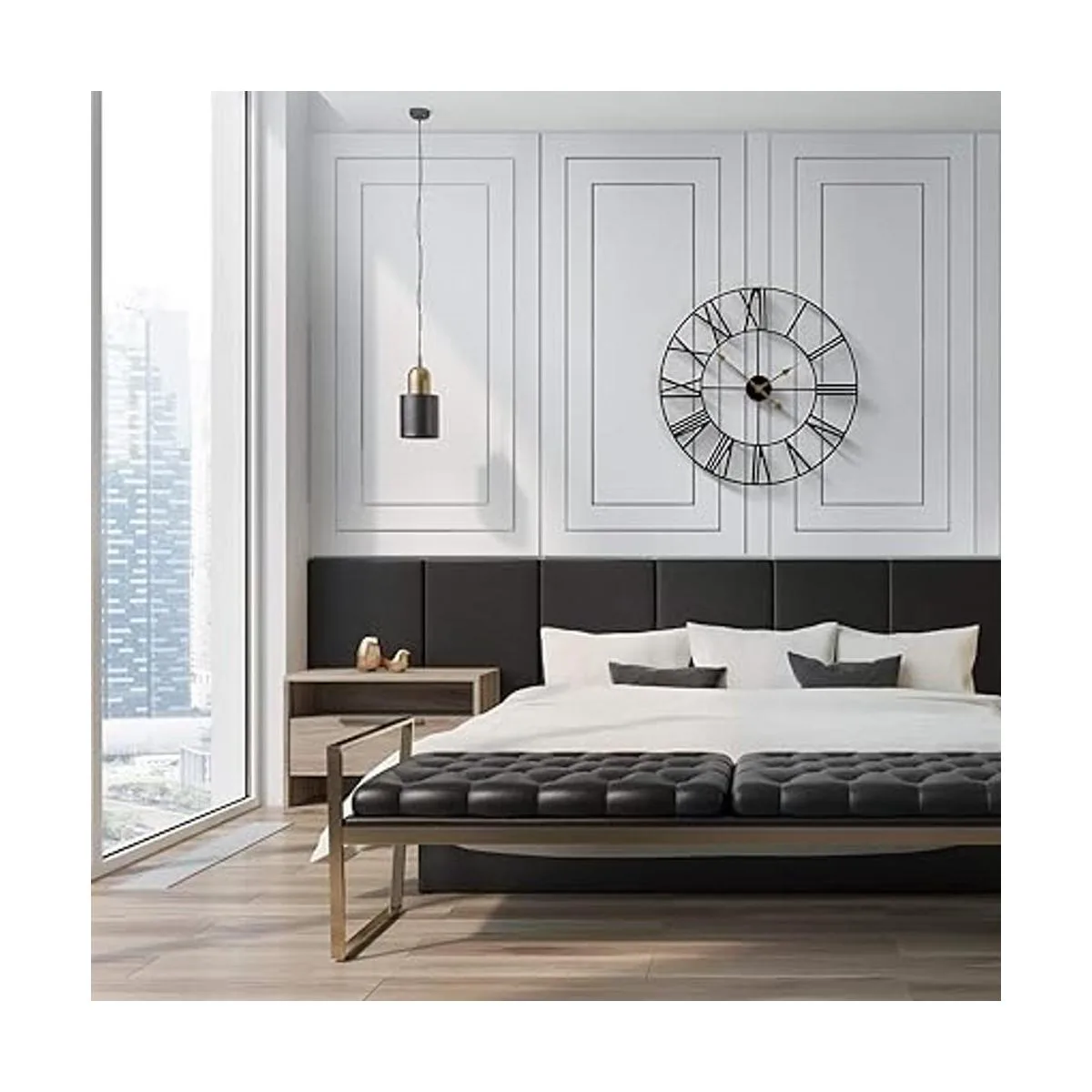 Sorbus Reloj de pared decorativo grande de 24 pulgadas_3