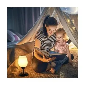 Boncoo Lámpara de mesa con control táctil lámpara pequeña_5