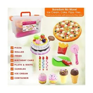 FUNERICA Juego de juguetes para niños con comida para_5