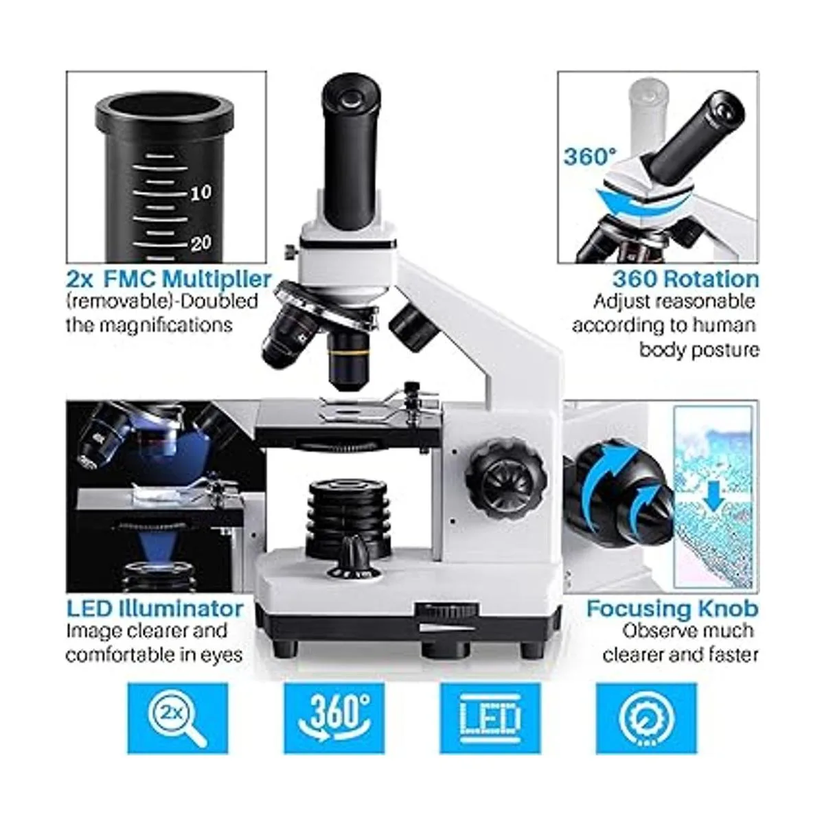 MAXLAPTER Microscopio para adultos niños estudiantes_4