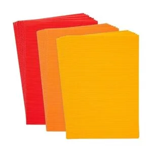 Paquete de 64 hojas de cartón corrugado de colores para_6